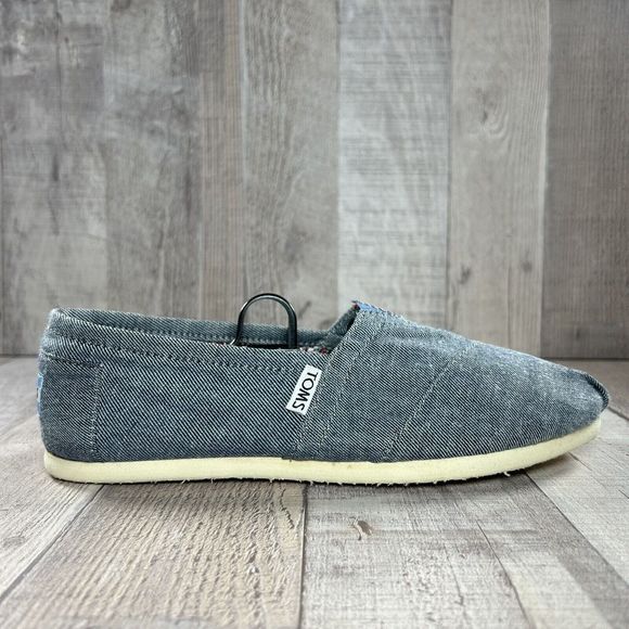 Toms Women's Alpargata Slip On Flats Casual Shoes Chambray Blue Size 7.5 - Picture 9 of 13